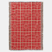 Couverture Motif géométrique chinois traditionnel rouge et or (devant Vertical)