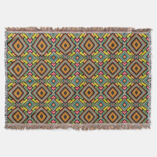 Couverture Motif géométrique coloré unique (Devant)