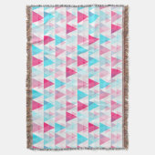 Couverture Motif géométrique de triangles bleues et roses (devant Vertical)