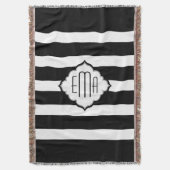 Couverture Motif géométrique des bandes noires et blanches (devant Vertical)