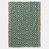 Couverture Motif géométrique diamant bleu et vert (devant Vertical)
