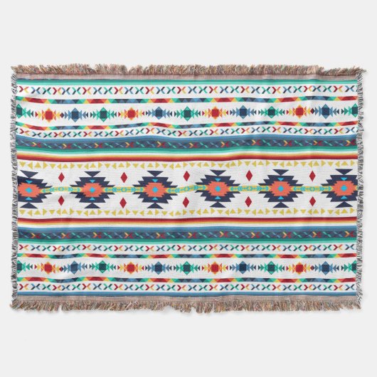 Couverture motif géométrique ethnique tribal tendance (Devant)