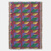 Couverture Motif géométrique Gold violet vert rouge (devant Vertical)