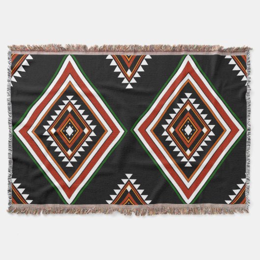 Couverture Motif géométrique Gras Sud-Ouest Aztec (Devant)