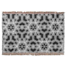 Motif géométrique gris noir+blanc NoColor #9