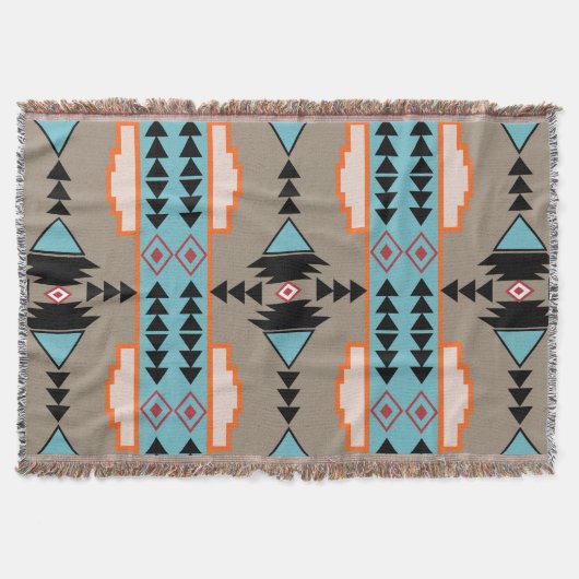 Couverture Motif géométrique mexicain Aztec (Devant)