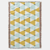 Couverture Motif géométrique moderne Mint Jaune Triangles (devant Vertical)