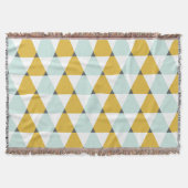 Couverture Motif géométrique moderne Mint Jaune Triangles (Devant)