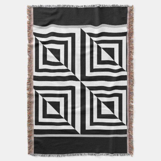 Couverture Motif géométrique noir et blanc (devant Vertical)