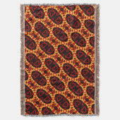 Couverture Motif géométrique Orange Brown Rustic Thon Blanke (devant Vertical)