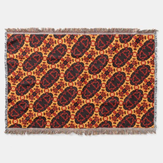 Couverture Motif géométrique Orange Brown Rustic Thon Blanke (Devant)