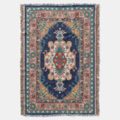 Couverture Motif géométrique Perse Tabriz Black Radial (devant Vertical)