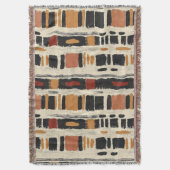 Couverture Motif géométrique rustique en boue de coton (1) (devant Vertical)