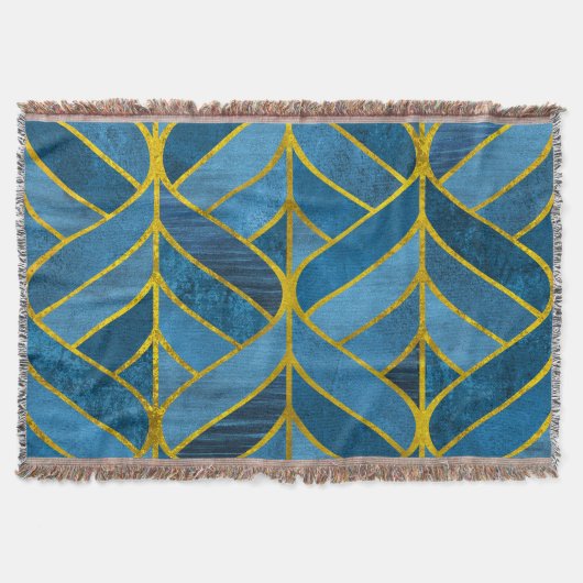 Couverture Motif Gold Blue Grunge (Devant)