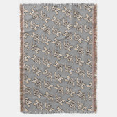 Couverture Motif graphique chat Jeu gris brun (devant Vertical)