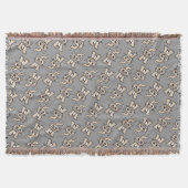 Couverture Motif graphique chat Jeu gris brun (Devant)