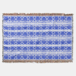 Couverture Motif grec méditerranéen bleu