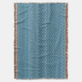 Couverture Motif gris bleu Zigzag Wavy (devant Vertical)