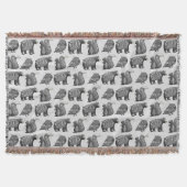 Couverture Motif gris d'art forestier scandinave (Devant)
