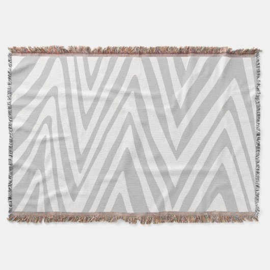 Couverture Motif gris et blanc en zig zag (Devant)