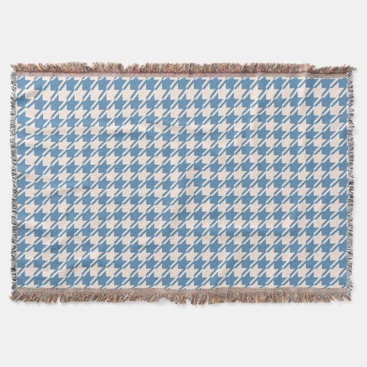 Couverture Motif Houndstooth Blue+Cream (Devant)