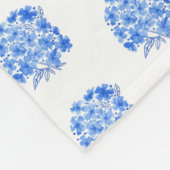 Couverture motif hydrangée bleue et blanche (Coin)