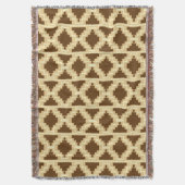 Couverture Motif Ikat Aztec - Tan, brun et crème (devant Vertical)