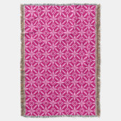 Couverture Motif Ikat Star - Fuchsia rose (devant Vertical)