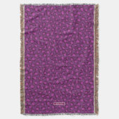 Couverture Motif imprimé guépard violet blanc chic et audacie (devant Vertical)