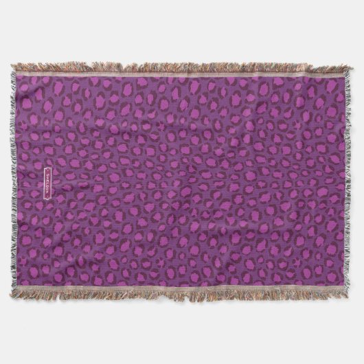 Couverture Motif imprimé guépard violet blanc chic et audacie (Devant)