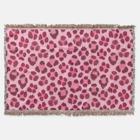 Couverture Motif imprimé léopard rose (Devant)