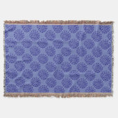 Couverture Motif Indigo bleu foncé rayé sur bleu (Devant)