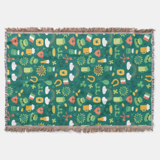 Couverture Motif irlandais mignon d'icône (Devant)