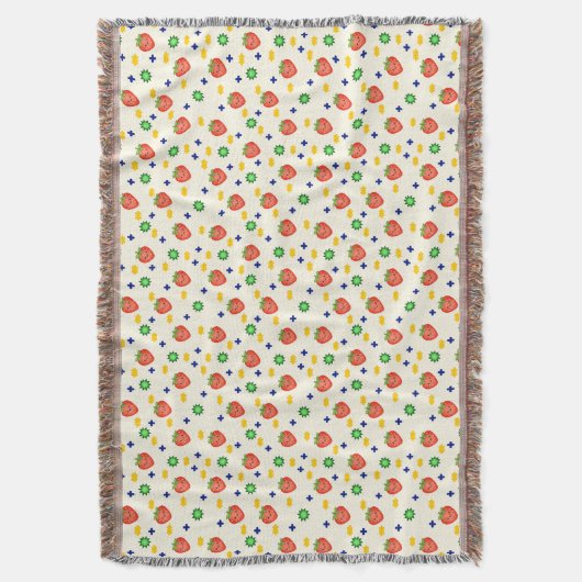 Couverture Motif joli de fraise (devant Vertical)