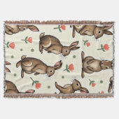 Couverture motif lapin vintage (Devant)