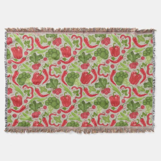 Couverture Motif lumineux des légumes frais (Devant)