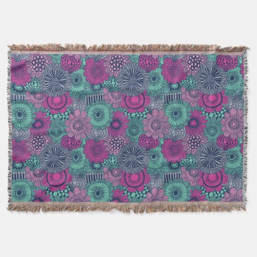 Couverture Motif lumineux élégant des fleurs magnifiques (Devant)