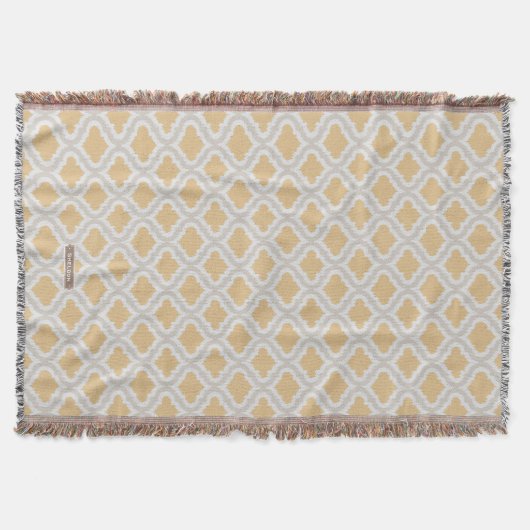 Couverture Motif marocain d'ikat neutre chic (Devant)