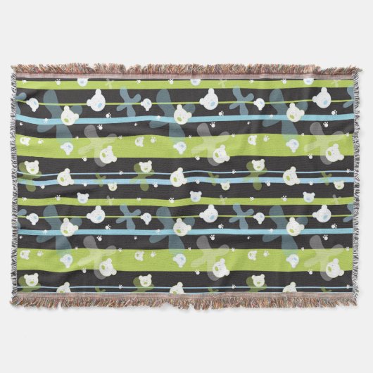 Couverture Motif mignon avec peu d'ours (Devant)