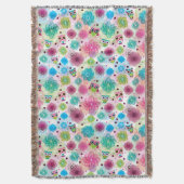 Couverture Motif mignon d'arrière - plan de hibou de fleur (devant Vertical)