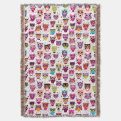 Couverture Motif mignon d'arrière - plan de hibou pour des (devant Vertical)