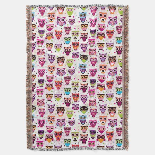 Couverture Motif mignon d'arrière - plan de hibou pour des (devant Vertical)