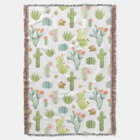 Couverture Motif mignon de position de cactus (devant Vertical)