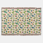 Couverture Motif mignon de position de cactus (Devant)