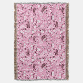 Couverture motif mignon de rose d'oiseaux et de fleurs (devant Vertical)