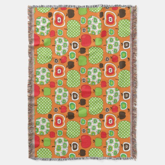 Couverture Motif mignon d'illustration de pomme (devant Vertical)