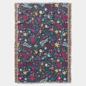 Couverture motif mignon d'oiseaux et de fleurs (devant Vertical)