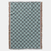 Couverture Motif moderne de plaid dans Teal et le gris (devant Vertical)