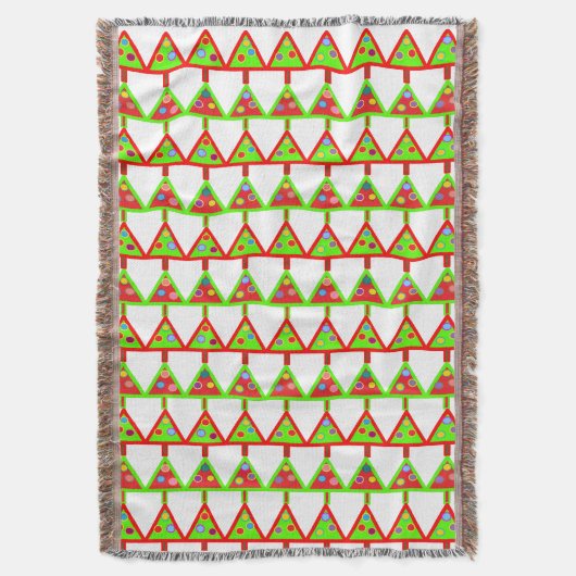Couverture Motif moderne des arbres de Noël (devant Vertical)