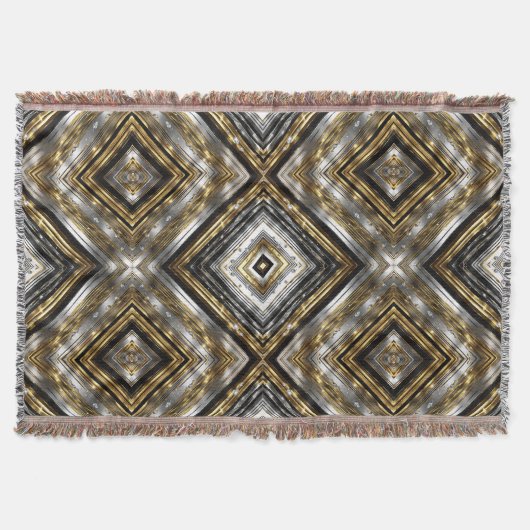 Couverture Motif moderne et tendance en argent, or et noir (Devant)